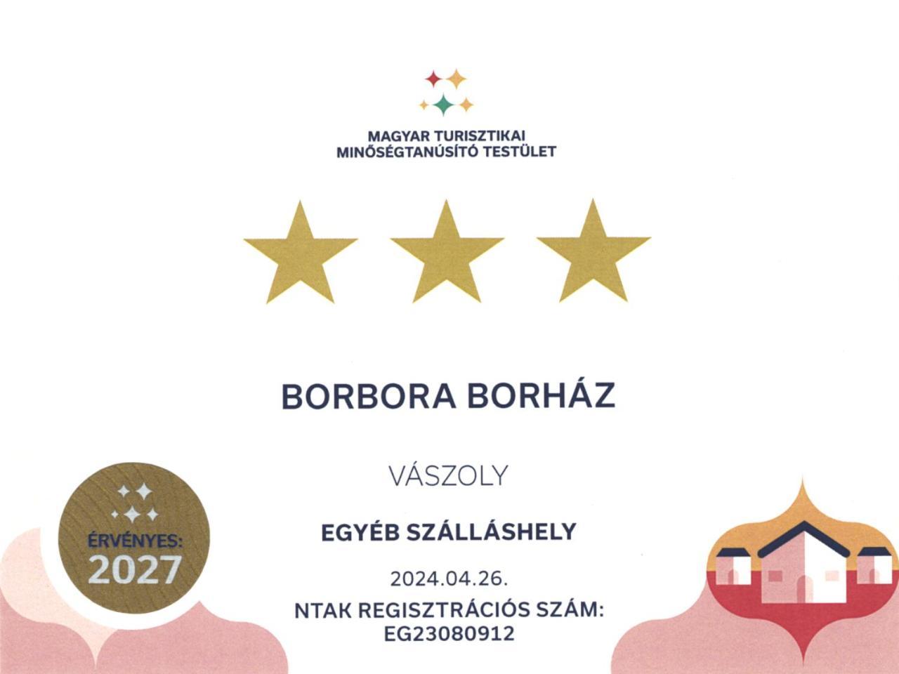 Borbora Borhaz Villa Vászoly المظهر الخارجي الصورة
